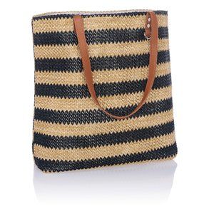 Thirty One All Around Town Tote in Navy Stripe